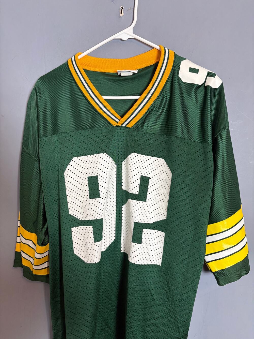 Reebok NFL Equipment Green Bay Packers Reggie White #92 Jersey Size L